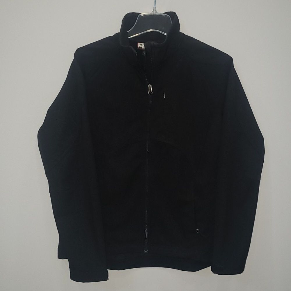 Black Diamond Double Diamond Jacket Womens sz M Black Abstract Rose Scuba Ski